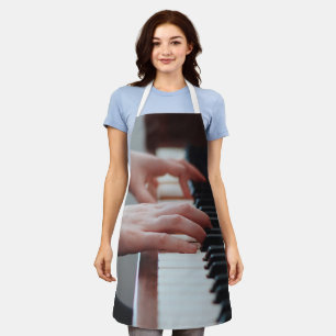 ピアノかわいらしデザイン エプロン