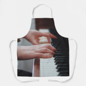 ピアノかわいらしデザイン エプロン (正面)