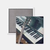 ピアノかわいらしデザイン マグネット (正面/裏面)