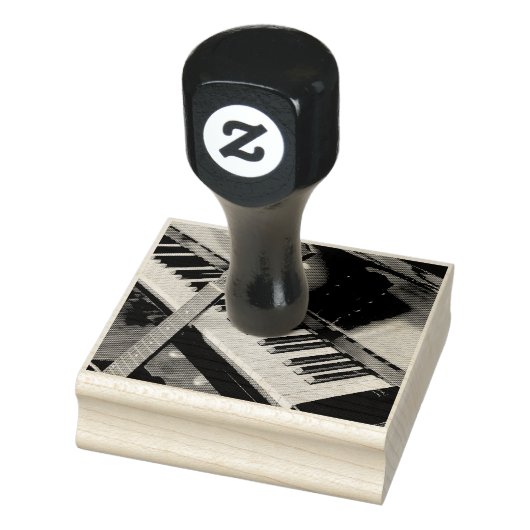 ピアノかわいらしデザイン ラバースタンプ (スタンプ)