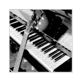 ピアノかわいらしデザイン ラバースタンプ (インプリント)