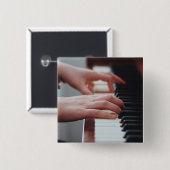 ピアノかわいらしデザイン 缶バッジ (正面&裏面)