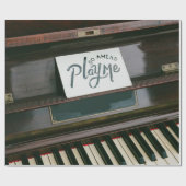 ピアノかわいらし ラッピングペーパー (フラット)