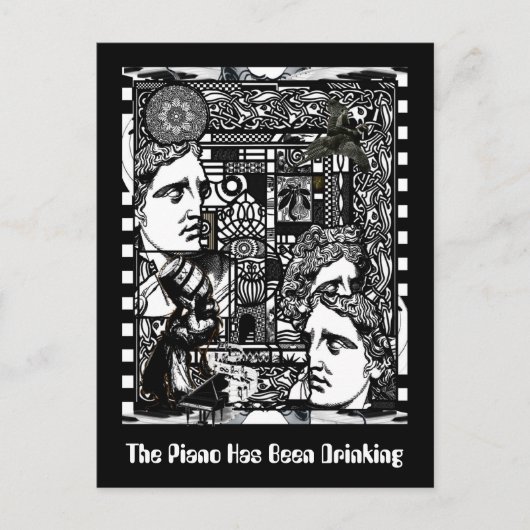 ピアノが飲んでる ポストカード (正面)