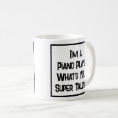 ピアノすごい奏者の才能。コーヒーマグ コーヒーマグカップ (正面右)