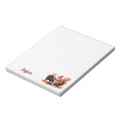 ピアノでキュートなウッドランドの動物 ノートパッド (回転)