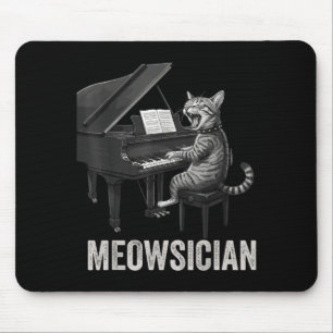 ピアノで演奏する面白い猫の音楽パロディーミュージシャンバンド マウスパッド
