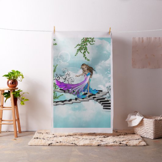 ピアノで踊っている妖精 ファブリック (インサイチュ)