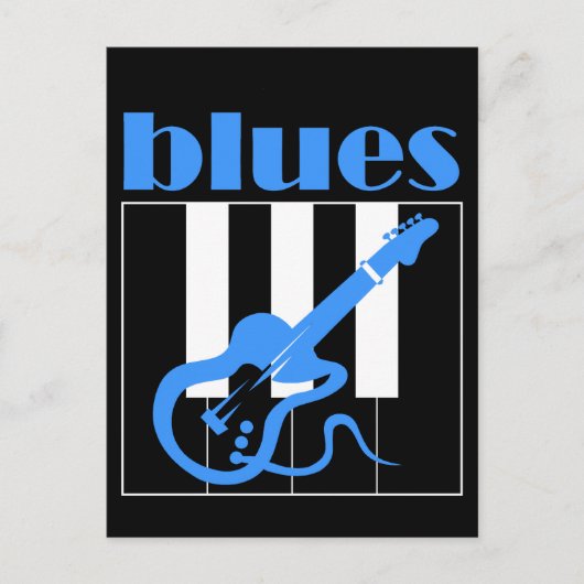 ピアノとギターのブルース ポストカード (正面)