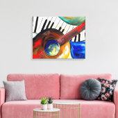 ピアノとギター キャンバスプリント (インサイチュ (リビング))