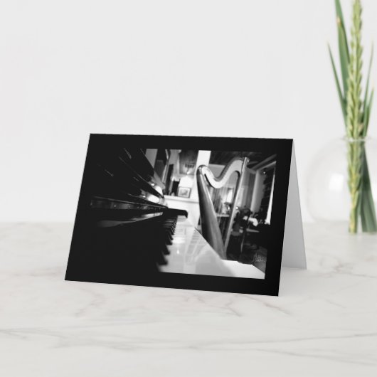 ピアノとハープ[グリーティングカード] カード (正面)