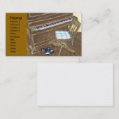 ピアノと椅子 名刺 (正面/裏面)