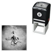 ピアノと花の素晴らしいバイオリン セルフインキングスタンプ (インサイチュ)