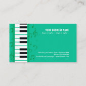 ピアノと音楽のメロディー 名刺 (裏面)