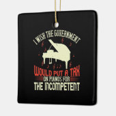 ピアノに対する無能な課税 セラミックオーナメント (左)