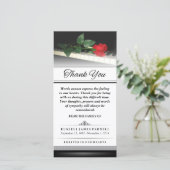 ピアノに赤いバラを付けてありがとう – 言葉は表現ない サンキューカード (スタンド正面)