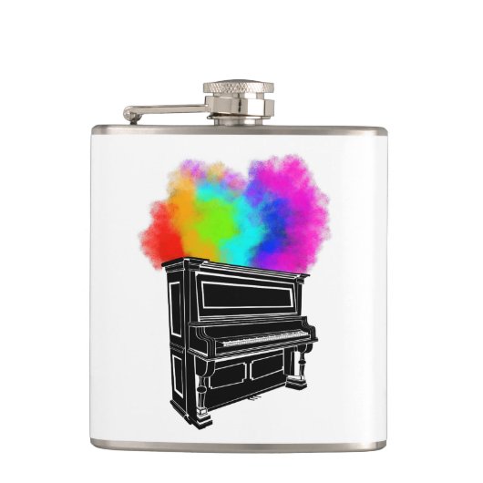 ピアノのカラー爆発 フラスク (正面)