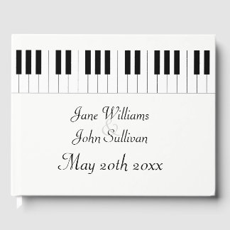 ピアノのキーボード音楽をテーマ結婚にしたゲストブック ゲストブック