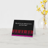 ピアノのジョークが面白い誕生日カード カード (黄色い花)
