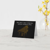 ピアノのジョークが面白い誕生日カード カード (黄色い花)