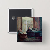 ピアノのチャールズ・ダーウィンそして彼の妻 缶バッジ (正面&裏面)