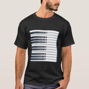 ピアノのティーキーボード音楽ピアノの鍵ピアノの愛 Tシャツ