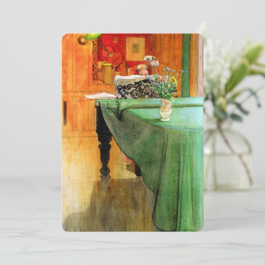 『ピアノのブライト』 カール・ラーソン 作,音楽発表会 招待状 (スタンド正面)