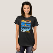 ピアノのポップコーン食べにハムスター Tシャツ (正面フル)