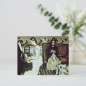 ピアノのポールセザンヌ|の女の子、1868-69年 ポストカード (スタンド正面)