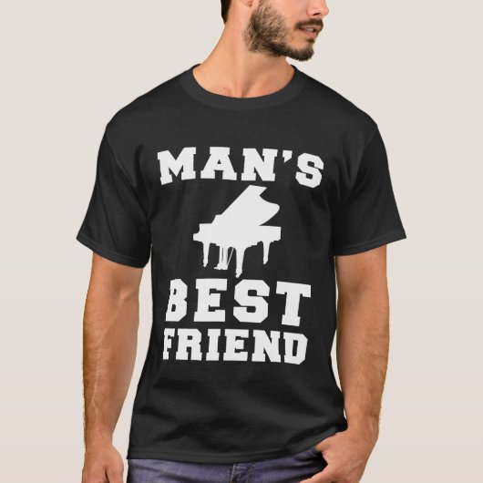 ピアノのマンズ最高のフレンドT Tシャツ (正面)