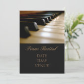 ピアノのリサイエレガントタルスタイリッシュ演奏 招待状 (スタンド正面)