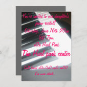 ピアノのリサイタル 招待状 (正面/裏面)