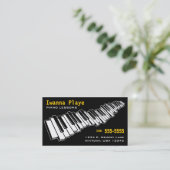 ピアノのレッスンの名刺 名刺 (スタンド正面)