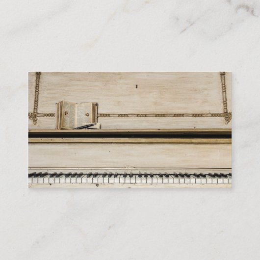 ピアノのレッスンの名刺 名刺 (裏面)