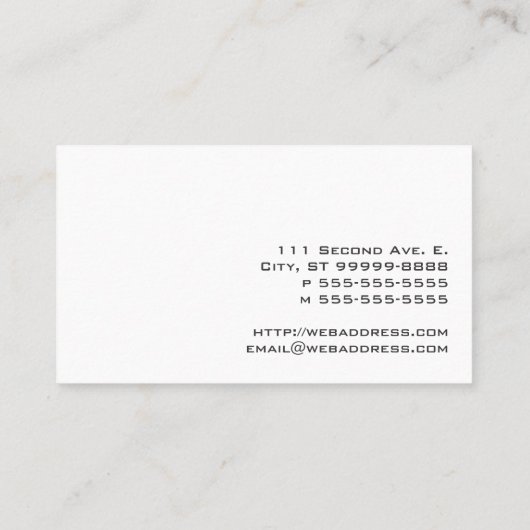 ピアノのレッスンの粗かった一見 名刺 (裏面)