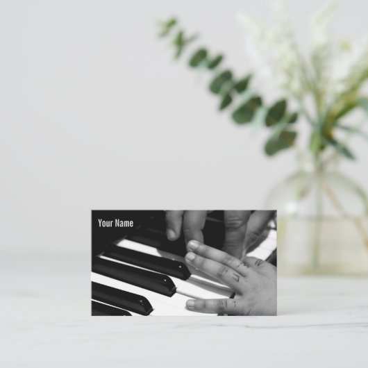 ピアノのレッスン 名刺 (スタンド正面)