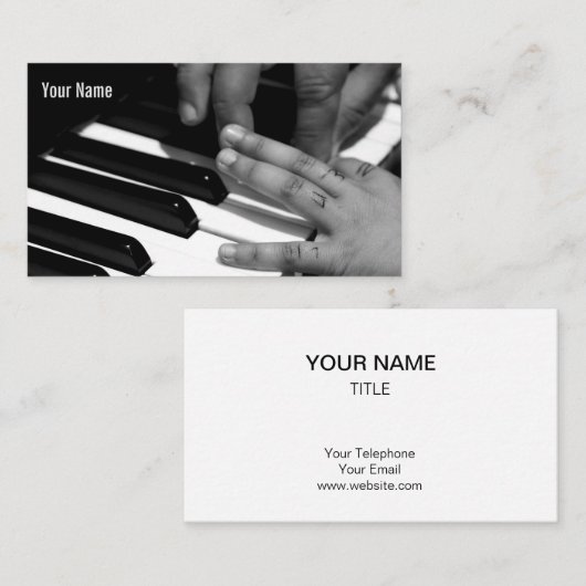 ピアノのレッスン 名刺 (正面/裏面)