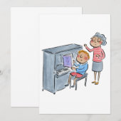 ピアノのレッスン 招待状 (正面/裏面)