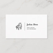 ピアノのロゴ-名刺 名刺 (裏面)