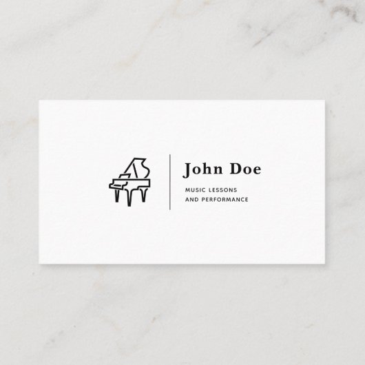ピアノのロゴ-名刺 名刺 (裏面)