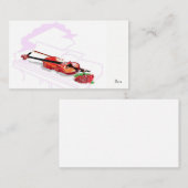 ピアノの中のビジネスカードバイオリン 名刺 (正面/裏面)