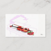 ピアノの中のビジネスカードバイオリン 名刺 (正面)