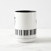 ピアノの先生へのギフト 黒と白 マグカップ (中央)