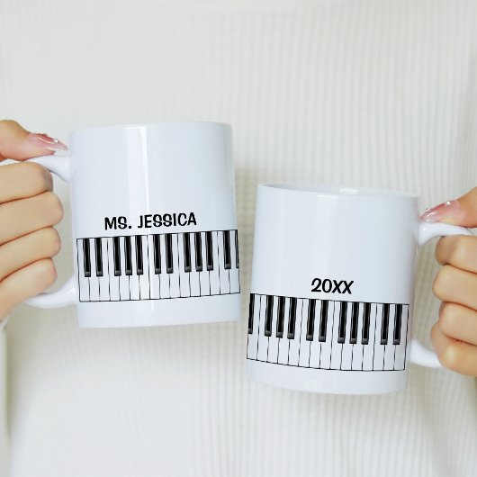 ピアノの先生へのプレゼント ピアノ鍵盤 コーヒー マグカップ