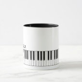 ピアノの先生へのプレゼント ピアノ鍵盤 コーヒー マグカップ (中央)