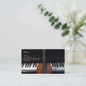 ピアノの名刺にヴァイオリン 名刺 (スタンド正面)