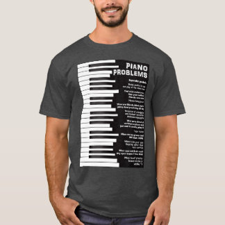 ピアノの問題キーおもしろいボードことわざ Tシャツ