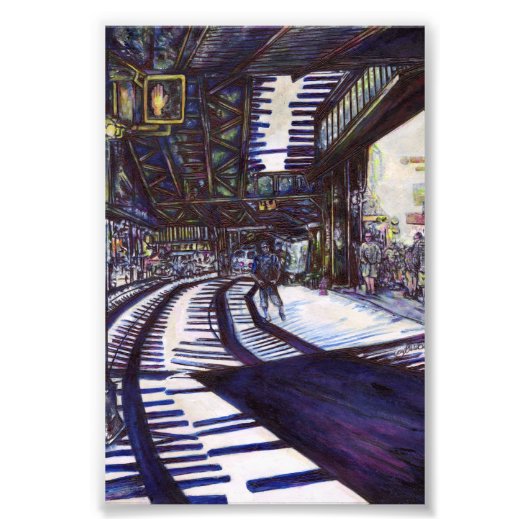 ピアノの埃を払う フォトプリント            (正面)