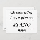 ピアノの声が必見遊だ ポストカード (正面/裏面)