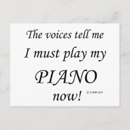 ピアノの声が必見遊だ ポストカード